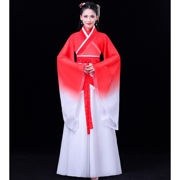 red and white hanfu